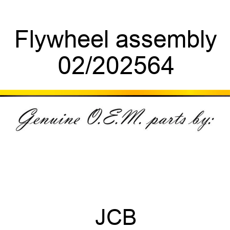 Flywheel assembly 02/202564