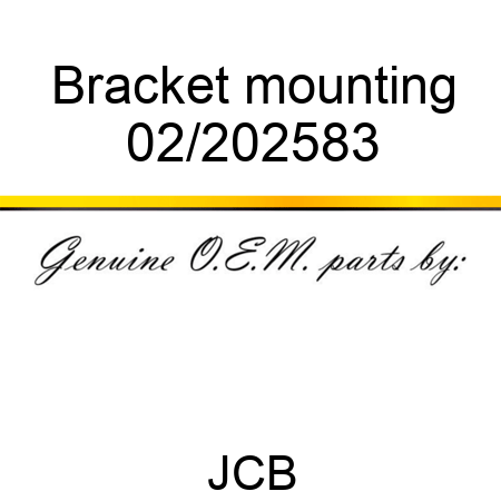 Bracket, mounting 02/202583