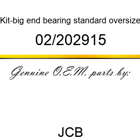 Kit-big end bearing, standard oversize 02/202915