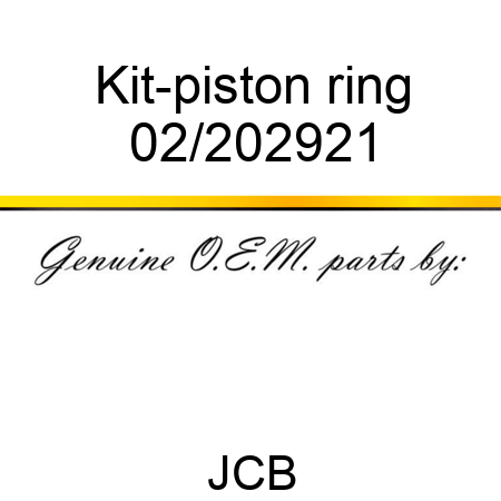 Kit-piston ring 02/202921