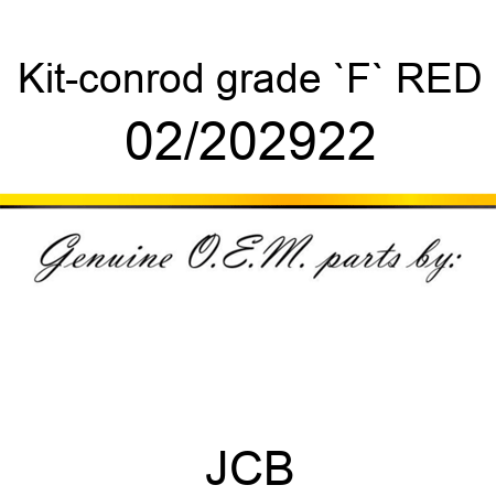Kit-conrod, grade `F` RED 02/202922