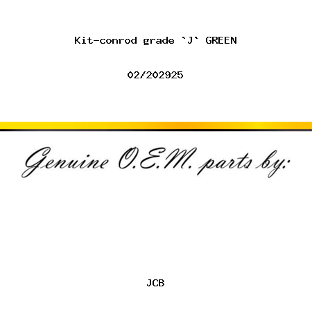 Kit-conrod, grade `J` GREEN 02/202925