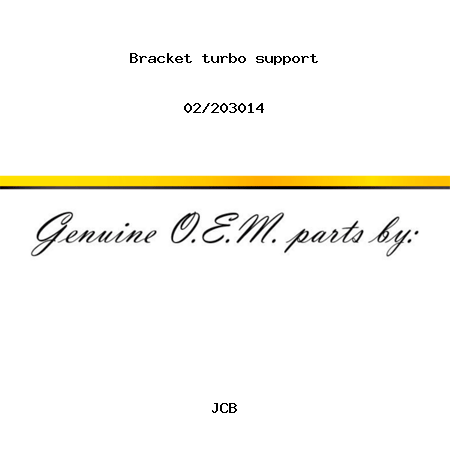 Bracket, turbo support 02/203014