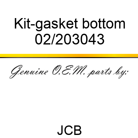 Kit-gasket, bottom 02/203043