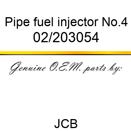 Pipe, fuel injector No.4 02/203054