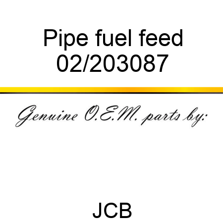 Pipe, fuel feed 02/203087