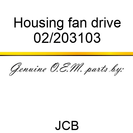 Housing, fan drive 02/203103