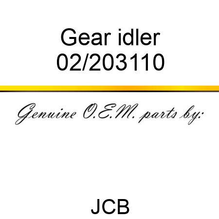 Gear, idler 02/203110