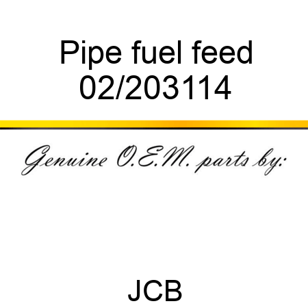 Pipe, fuel feed 02/203114
