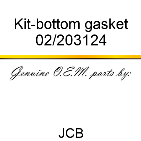 Kit-bottom gasket 02/203124