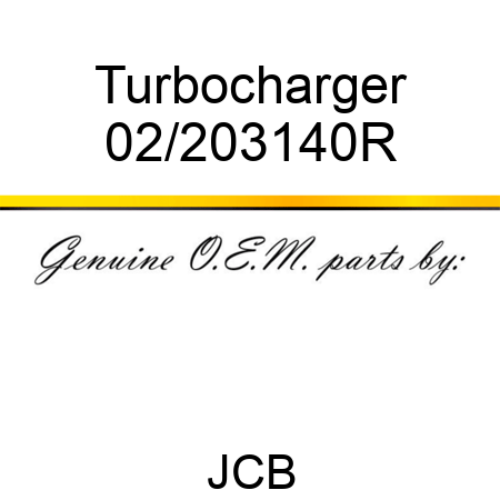 Turbocharger 02/203140R
