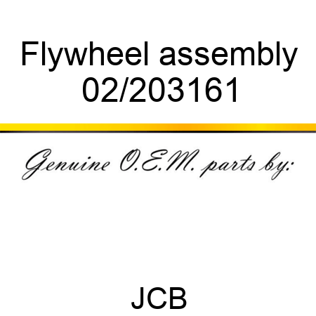 Flywheel, assembly 02/203161