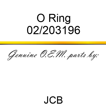 O Ring 02/203196