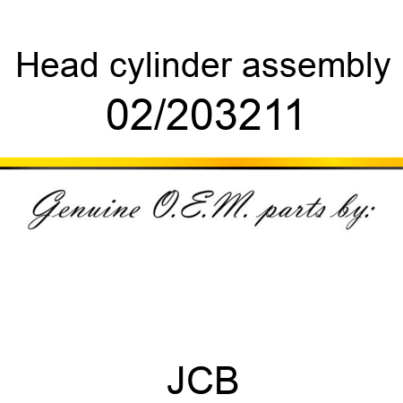 Head, cylinder assembly 02/203211