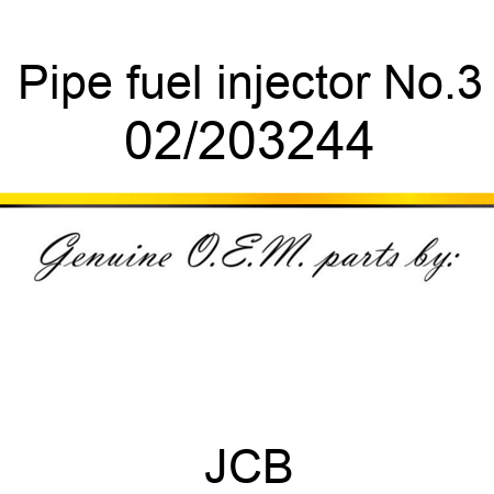 Pipe, fuel injector No.3 02/203244
