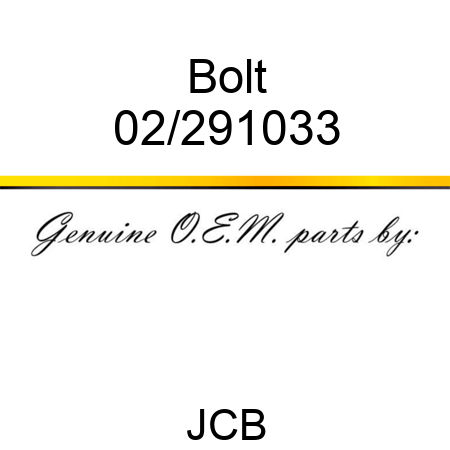 Bolt 02/291033