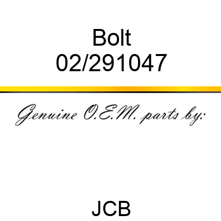 Bolt 02/291047
