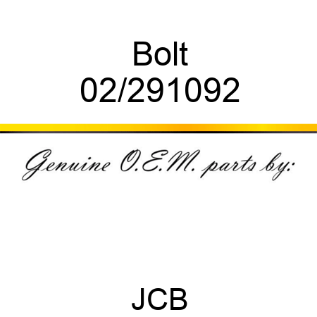 Bolt 02/291092