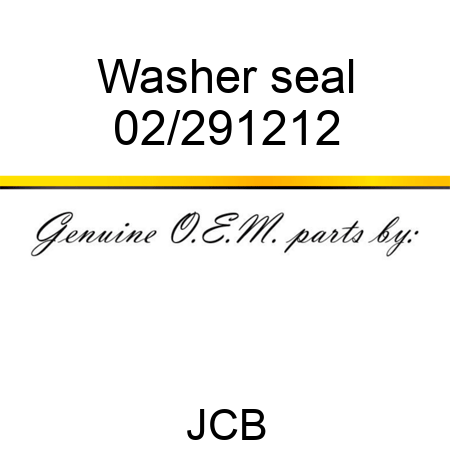 Washer, seal 02/291212