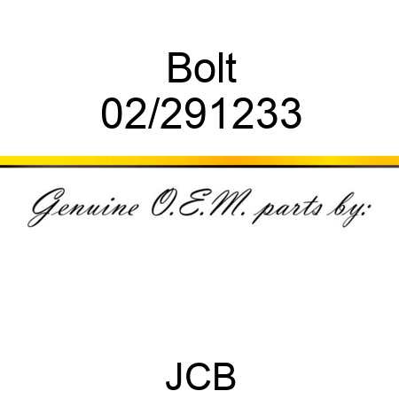 Bolt 02/291233