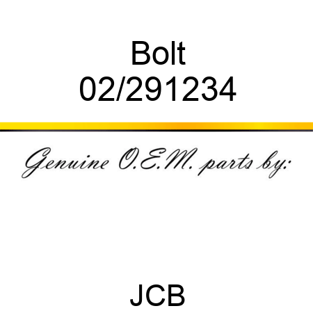 Bolt 02/291234
