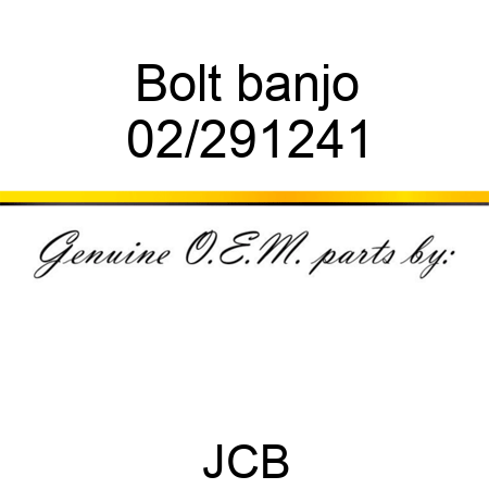 Bolt, banjo 02/291241