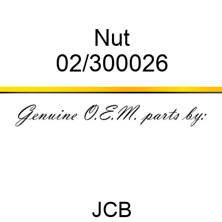 Nut 02/300026