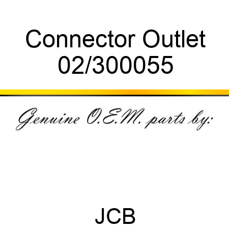 Connector, Outlet 02/300055