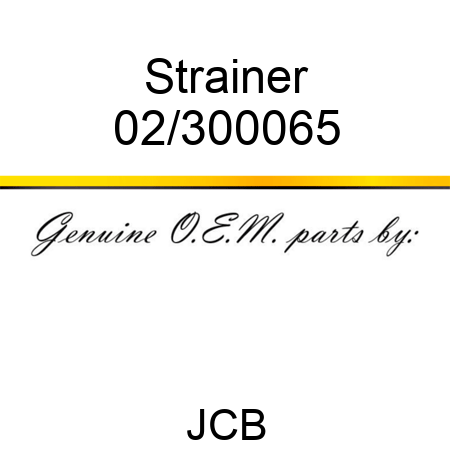 Strainer 02/300065