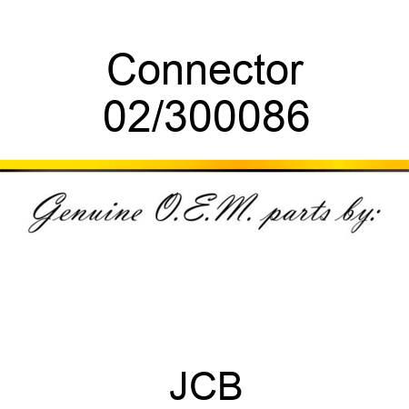 Connector 02/300086