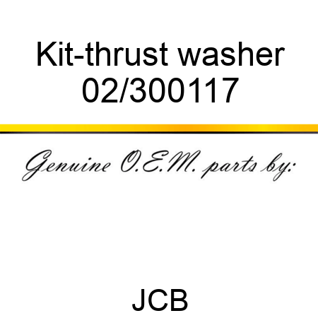 Kit-thrust washer 02/300117