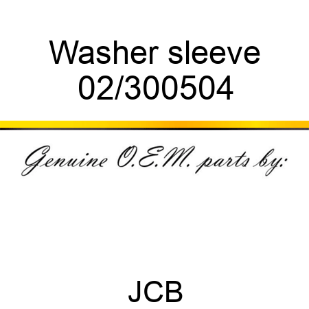 Washer, sleeve 02/300504