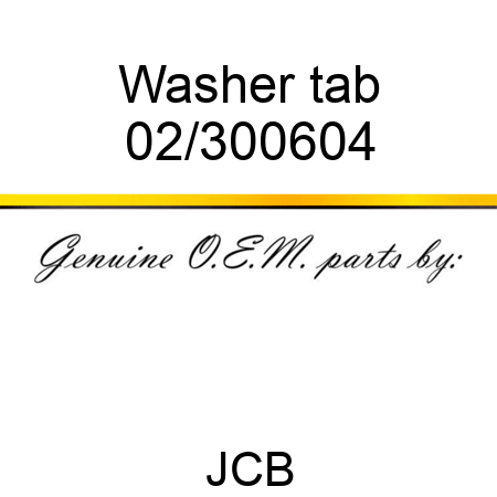 Washer, tab 02/300604