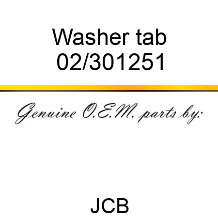 Washer, tab 02/301251