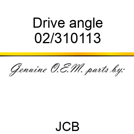 Drive, angle 02/310113