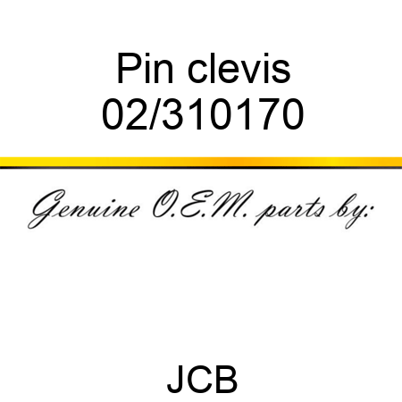 Pin, clevis 02/310170
