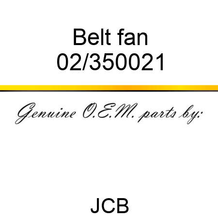 Belt, fan 02/350021
