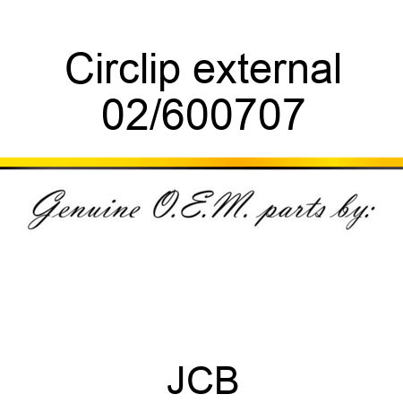 Circlip, external 02/600707