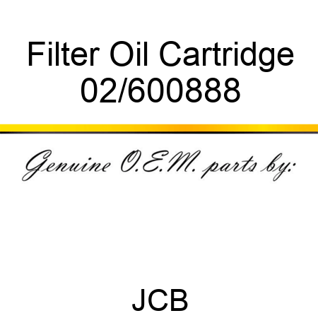 Filter, Oil Cartridge 02/600888