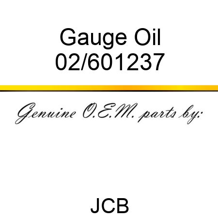 Gauge, Oil 02/601237