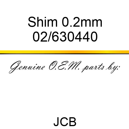 Shim, 0.2mm 02/630440