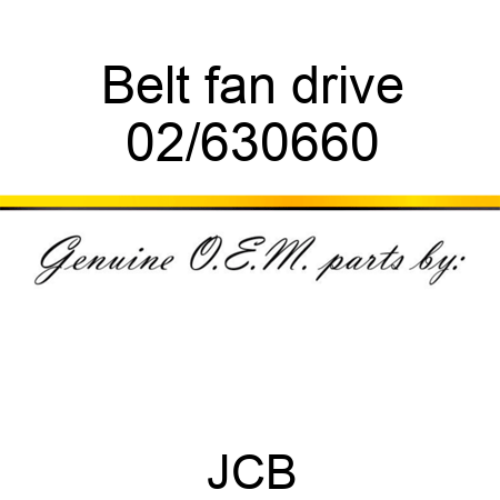 Belt, fan drive 02/630660