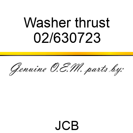 Washer, thrust 02/630723