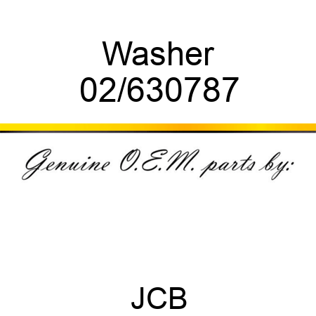 Washer 02/630787