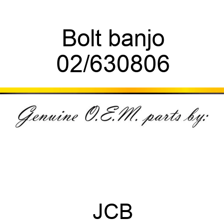 Bolt, banjo 02/630806