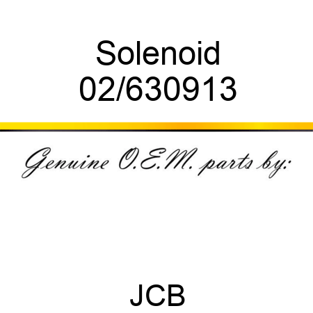 Solenoid 02/630913