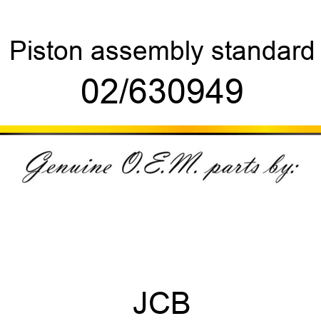 Piston, assembly standard 02/630949