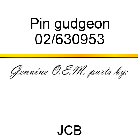 Pin, gudgeon 02/630953