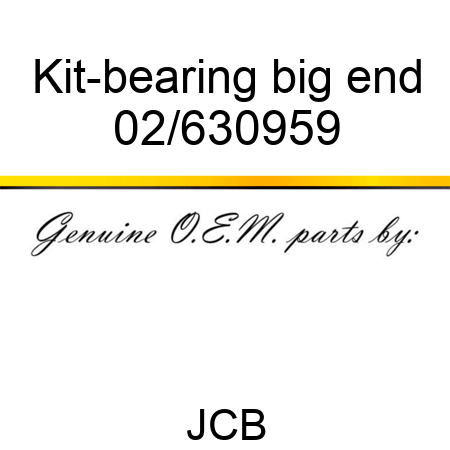 Kit-bearing, big end 02/630959