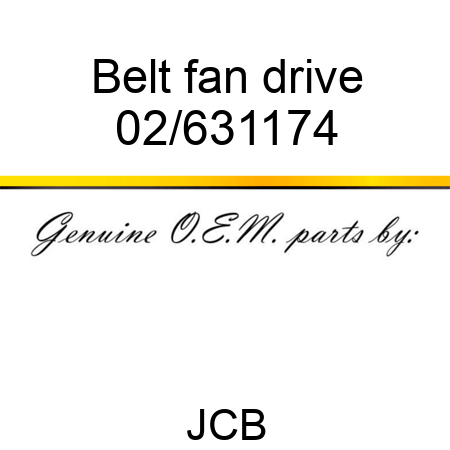 Belt, fan drive 02/631174